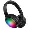 B2 Wireless Bluetooth Headphones with ANC Microphone, Rainbow RGB Lights Effect Lightweight Foldable Over-Ear Headphones with Music & Game Mode