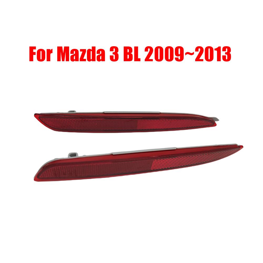 Задний бампер отражатель для Mazda 3 BL 09~2013 Сторона B Задний бампер планка светоотражающие фонари ABS пластик левый + правый фонари