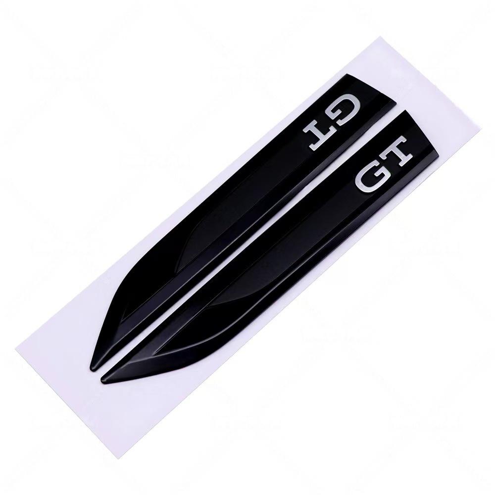 1 pair 3D ABS GT Blade Badge Sticker Car Side Fender Emblem Decal High-Quality Automotive Styling Accessories