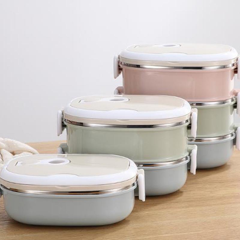 Коробка из нержавеющей стали, изолированный термоконтейнер для еды, коробка для студентов, детей, работы