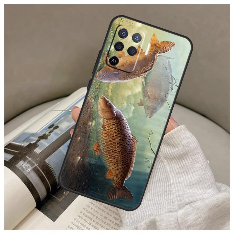 Chub Carp Fish Case For Oppo A16 A76 A96 A60 A98 A58 A78 A18 A38 A80 A40 A77 A57 A17 A74 A54 A94 A15 A5 Pro