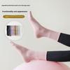 5 Pairs of Cotton Boneless Yoga Socks Mid-calf Socks Non-slip Silicone Sports Socks Ladies Dance Pilates Floor Stockings