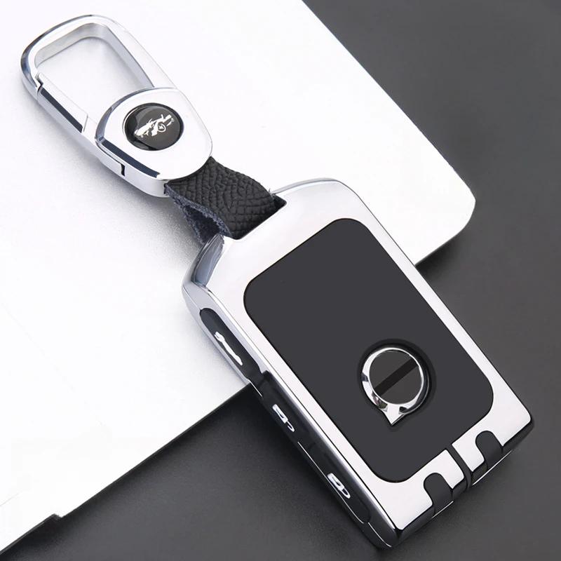 Автомобильный чехол для ключа из цинкового сплава, чехол-держатель для Volvo XC40 XC60 S90 XC90 V90 2017 2018 T5 T6 T8, защитная сумка для смарт-ключа