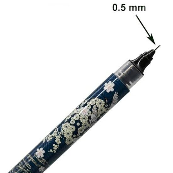 Maydahui Stylish Cherry Blossom Ballpoint Pen 12-Piece Set 0.5mm Black Ink Gel Cute Stationery Gift