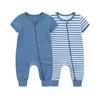 2 Piece Baby Boys Girl Fashionable Short Sleeved Zipper Jumpsuit Cotton Soft Newborn Clothing