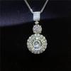 Новый 10-каратный настоящий кулон из муассанита, ожерелье для женщин, высший класс, 100% стерлинговое серебро 925 пробы, свадебные украшения