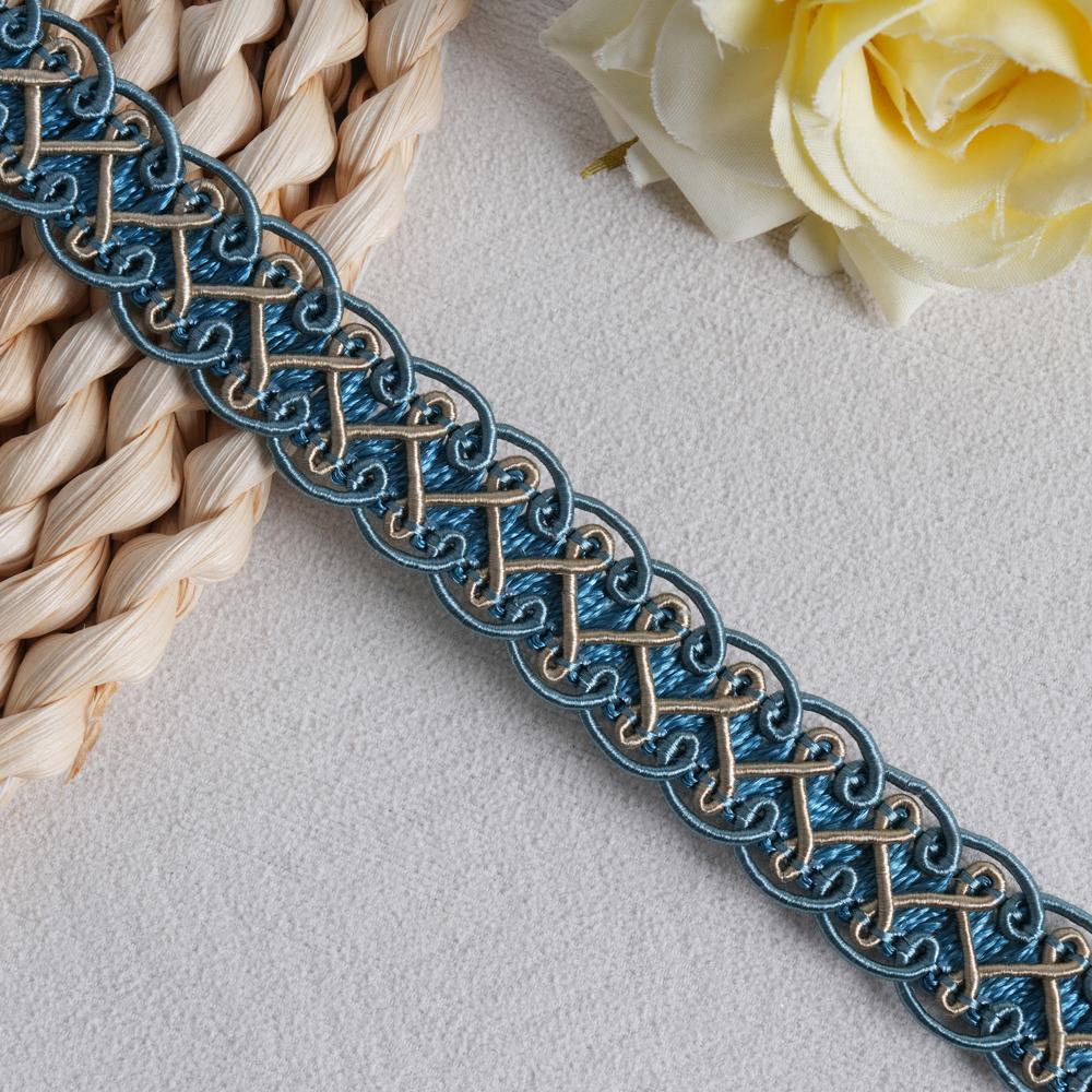 12 Meters Gold Braid Trim 15MM Width Decorative Woven Braid Lace Trim Sewing Centipede Lace Ribbon Polyester Upholstery
