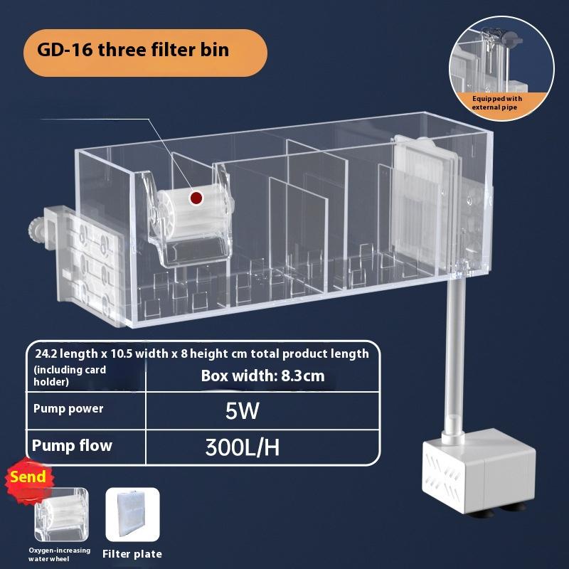 220 В настенный новый верхний фильтр настенный водопадный фильтр роликовый циркуляционный оксигенационный многослойный фильтр небольшой аквариум