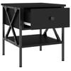 Nightstand Black 40x42x45 cm Particleboard