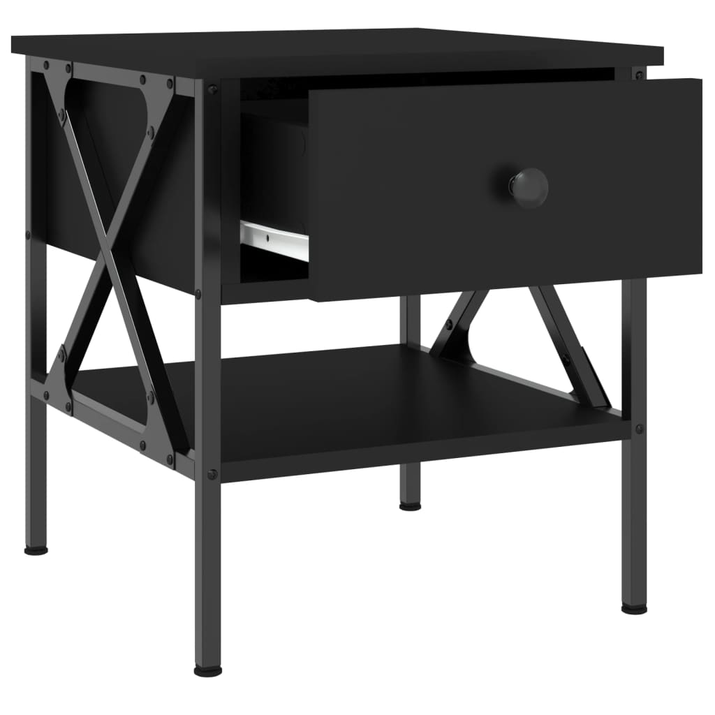 Nightstand Black 40x42x45 cm Particleboard