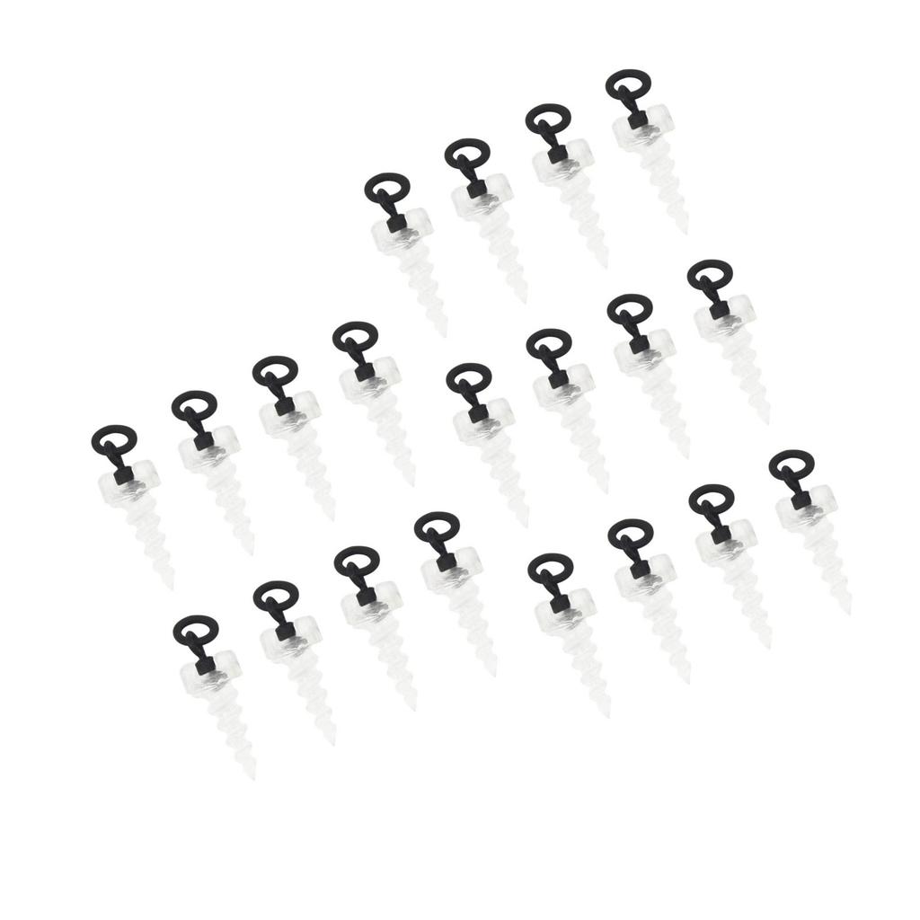 20Pcs Floating Bait Boilie Screws With Ring Swivel Hair Rig Hook Link Stop Beads Baits Screw Carp Fishing Accessories