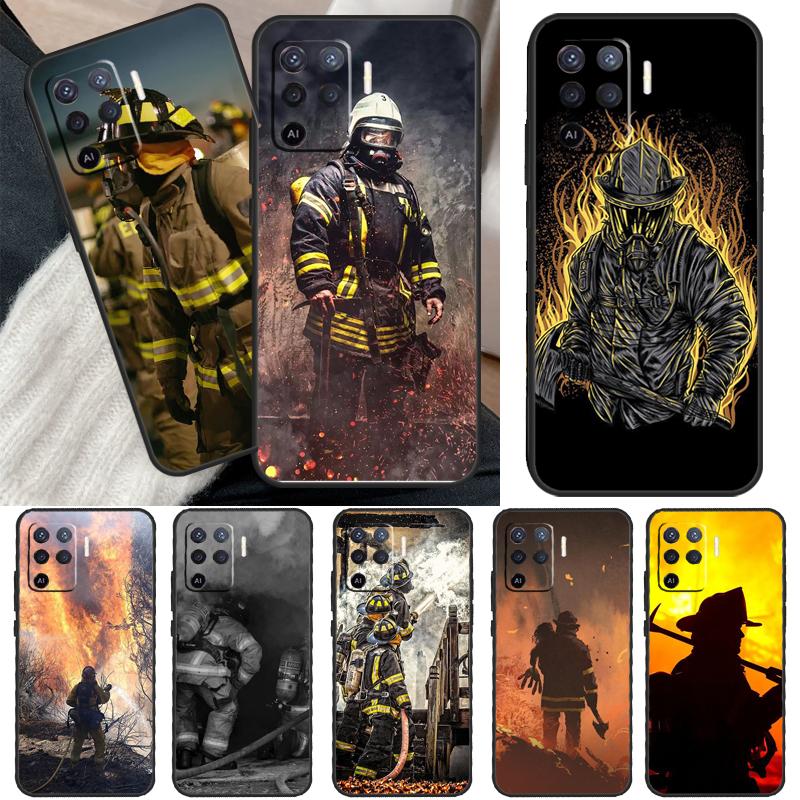 Чехол Firefighter Heroes Fireman для OPPO A15 A16 A3S A5S A52 A72 A94 A74 A54 A83 A91 A93 A31 A5 A9 2020 A53 S, чехол