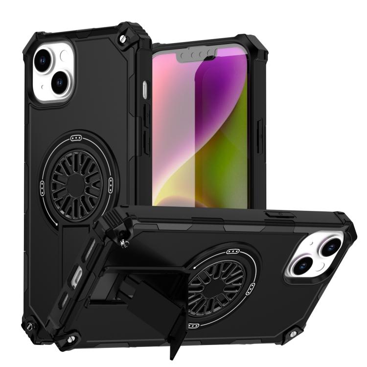 Shockproof Kickstand Metallic Shaft MagSafe Phone Case