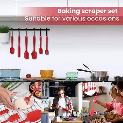 6 Food-grade Silicone Baking and Cooking Tool Set - High-temperature Resistant Scraper and Oil Brush Combination Easy-to-clean Multifunctional