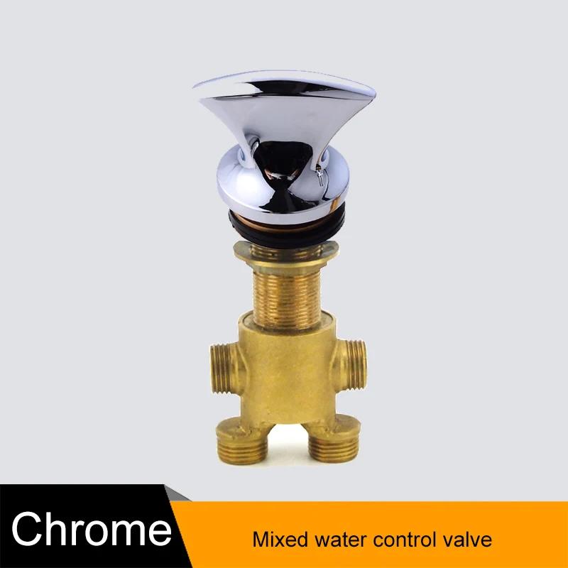 BAKALA латунный хромированный кран для ванны с горячей и холодной водой, смеситель для душа, ванна, комплект из 3 предметов, переключающий клапан