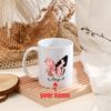 Retro Butterfly Personalized Name Ceramic Cup with Handle White Mug Reusable Drink Coffee Cup Wedding Birthday Party Custom Gift