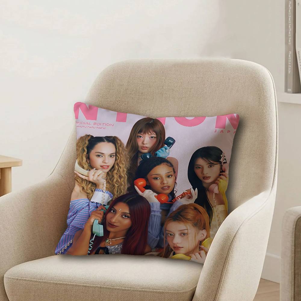 KKatSeye SINGER Pillow Covers Cartoon Sofa Decorative Home Doublesided Printing Short Plush Cute Cushion Cover