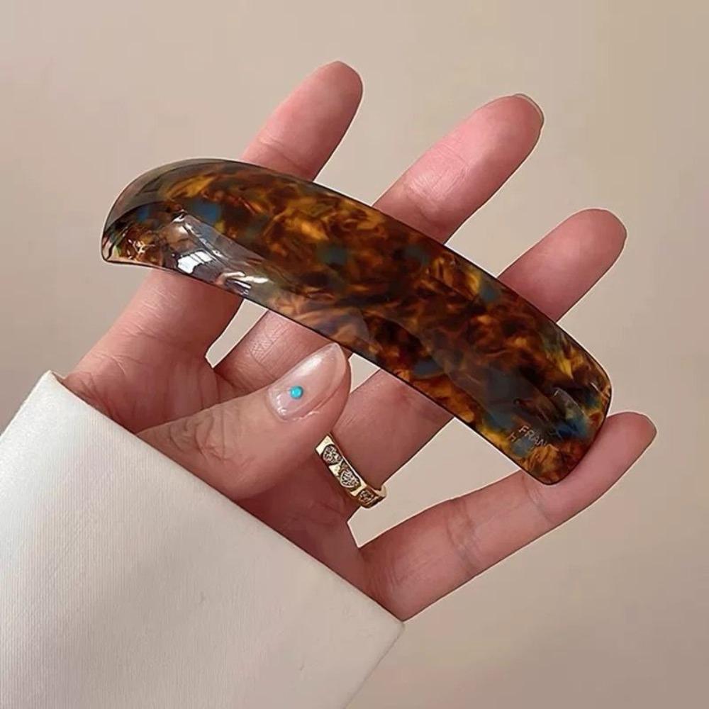 Эллиптическая ацетатная заколка для волос Геометрическая большая заколка Милая заколка-пружинка Женская