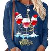 Womens Long Sleeve Loose Fit Christmas Tree Print T-Shirt Casual Round Neck Tee 2025 Fall