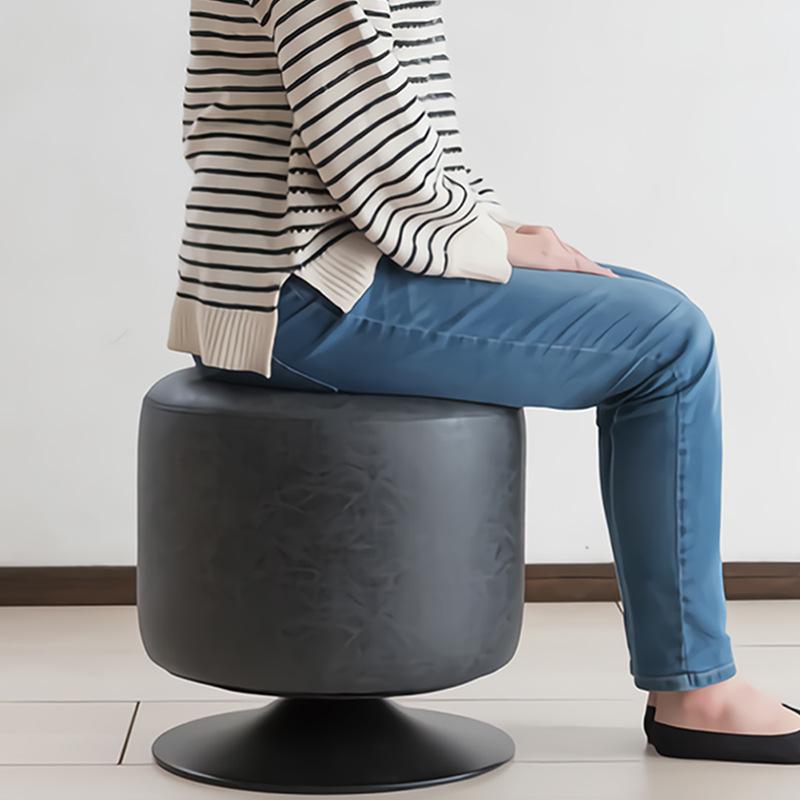 Hui Shi Retro Swivel Leather Bar Stool 