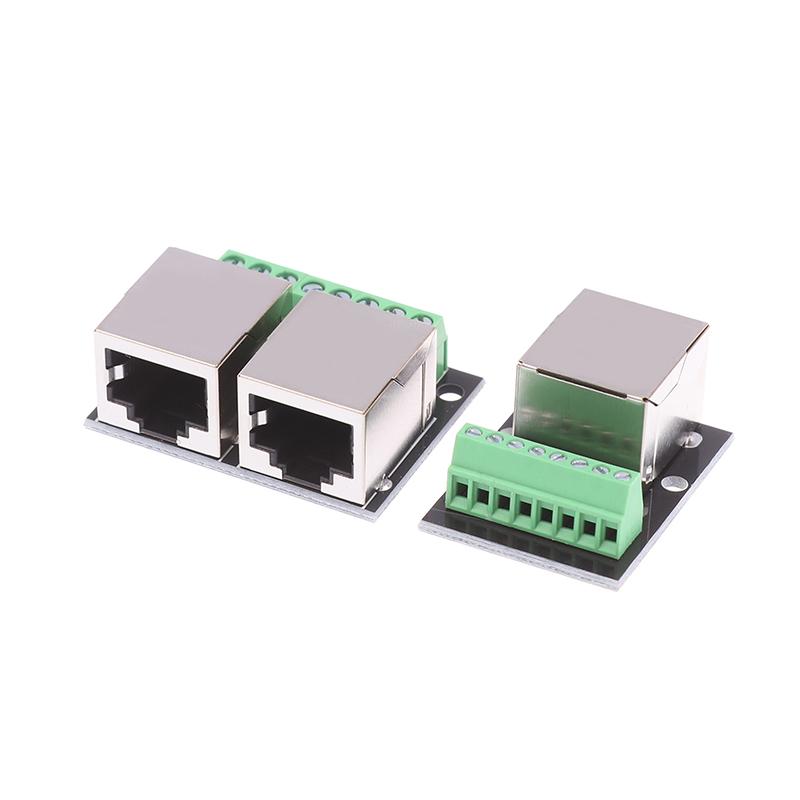 1 шт. Rj45 одинарная/двойная плата адаптера женского пола Сетевой адаптер Rj45 превращает 3,5-шаговый терминал в 8-контактный сетевой адаптер