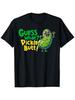 Dill with It Pickle Print Tshirt Funny Cartoon Graphic Short Sleeve Tops Unisex Casual Loose Streetwear Daily Wear Tee