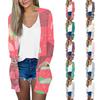 Women's Casual Fashion Floral Print Long Sleeve Mid-Length Cardigan Jacket