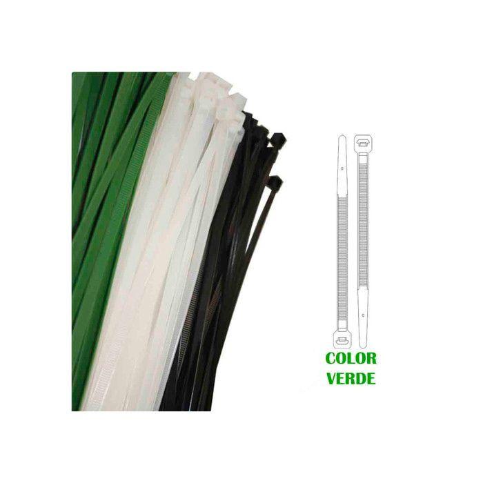 Кабельные стяжки - EDM - 200x4,8 мм - Пластик - Зеленый - Упаковка 100 штук