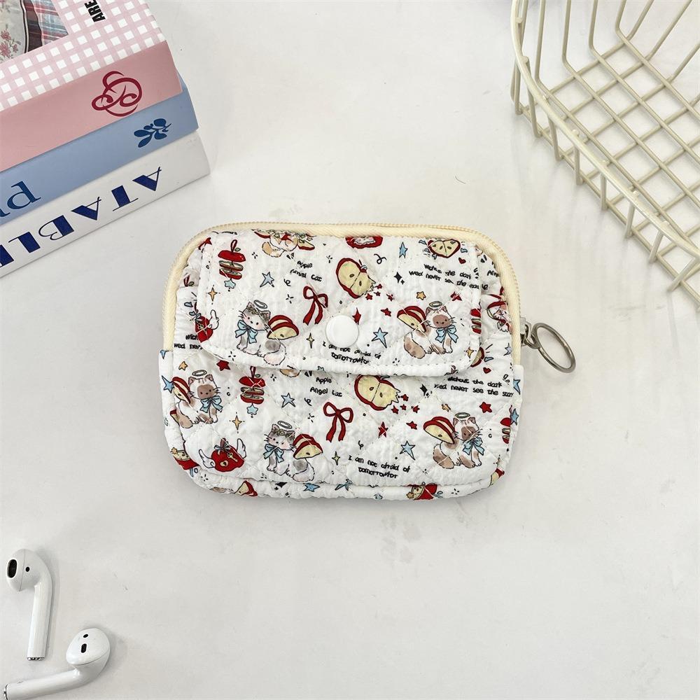 Korean Style Small Lipstick Bag Cartoon Printing Sanitary Napkin Storage Bag Cute Wallet  Outdoor