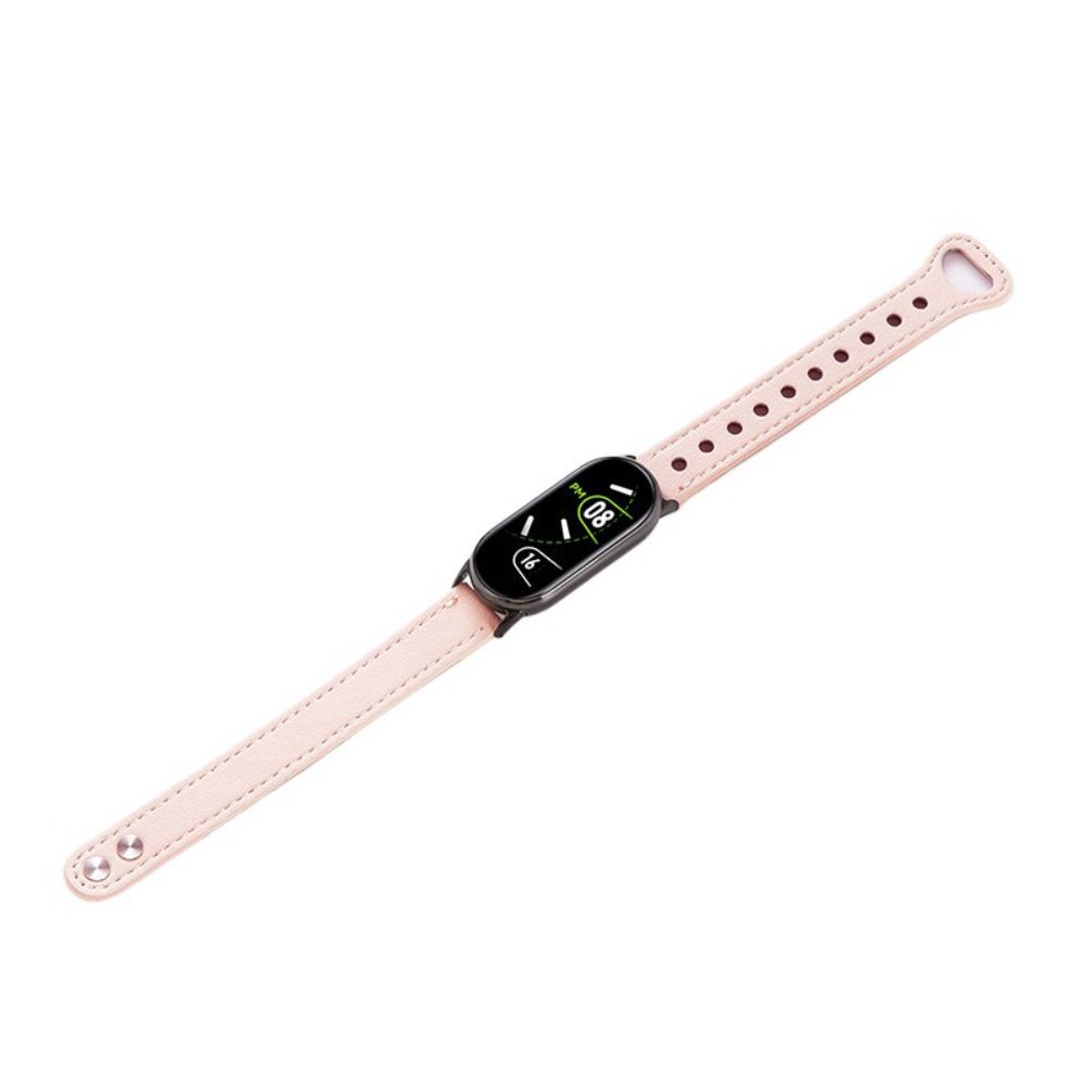 Кожаный ремешок с двойной пряжкой и гвоздем, индивидуальный ремешок для часов, новый ремешок для часов Xiaomi Band 8