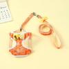 Pastel Pet Pet Ribbon Printed Harness Set, Orange