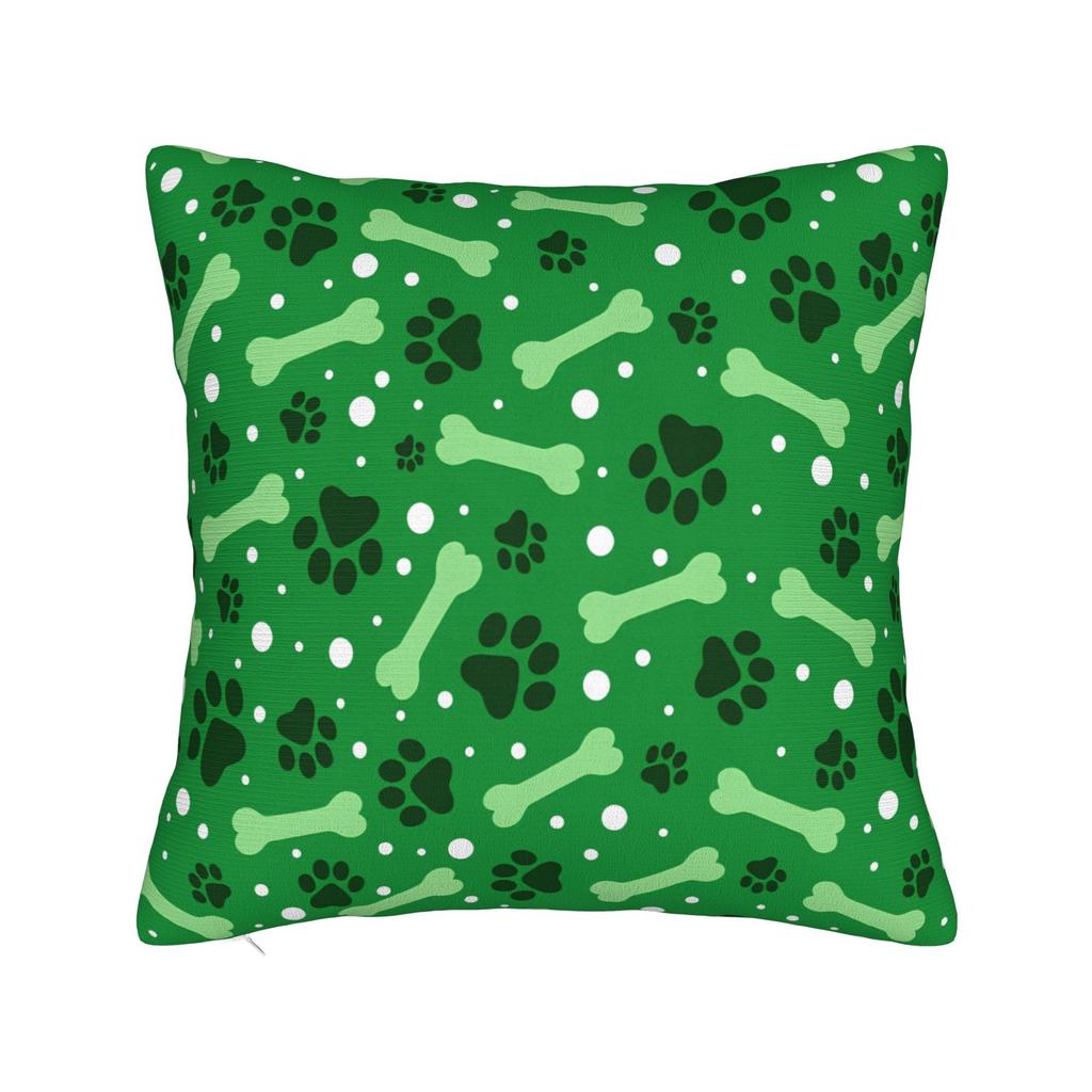 Colorful Paw Print And Bone Pillowcases Fashion Pillow Case For Sofa Bedroom Home Decor Comfy Pillow Cover
