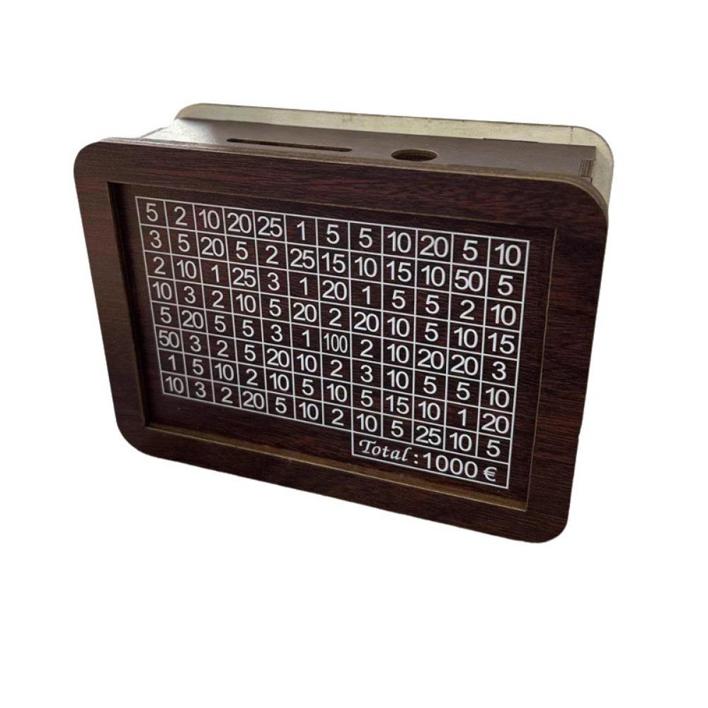 Durable Savings Challenge Box Handmade Challenge Cash Storage Case Target Goal Savings Box Euro