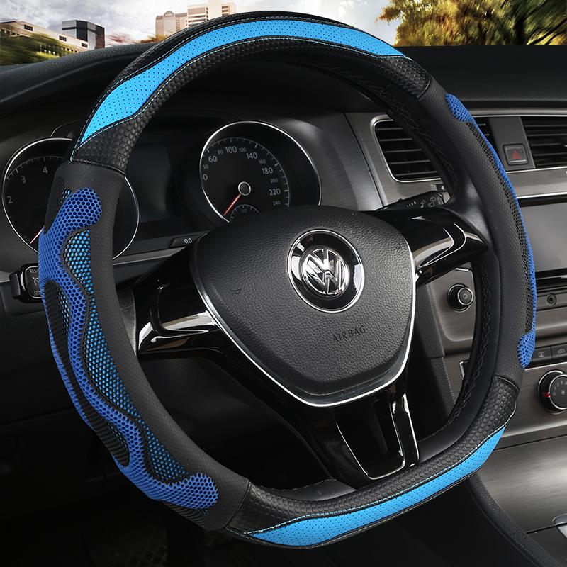 Автомобильный чехол на руль D-образной формы для VW GOLF 7 2015 POLO JATTA Passat Tiguan для Nissan Qashqai J11 X-trail T32 2015-2017