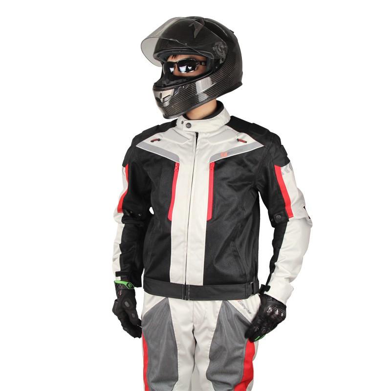 Mens Motorcycle Riding Jacket Waterproof Windproof Breathable Protective Gear Apparel Oxford Fabric