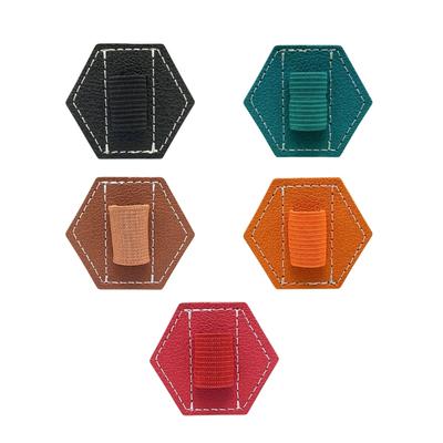 Кожаный держатель для ручки с клипсой, самоклеящийся держатель для ручки, держатель для ручки для планшета, эластичный держатель для ручки для ежедневника в твердой обложке, журнала, планера