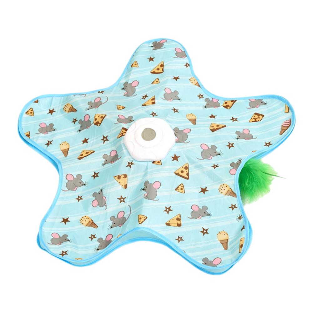 Cat Enrichment Toy, Usb Rechargeable Automatic Hide And Seek Motion-Activated Cat Toy With Moving Feather Interactive Cat Toy