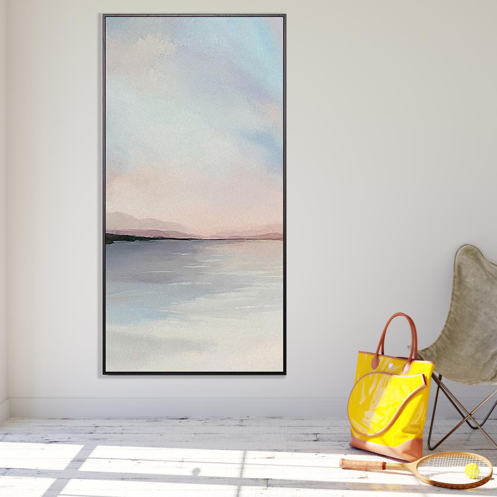 Современный абстрактный пейзаж с озером, холст, картина, красочная настенная живопись, скандинавский плакат с принтом, пейзажная картина, украшение для гостиной