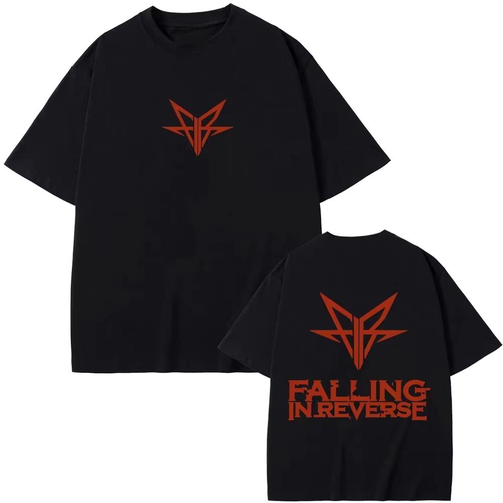 Rock Band Falling in Reverse Двусторонняя печать Футболка Летняя Унисекс Женская Высокое Качество Мягкий Чистый Хлопок Футболка Унисекс Винтажная Футболка