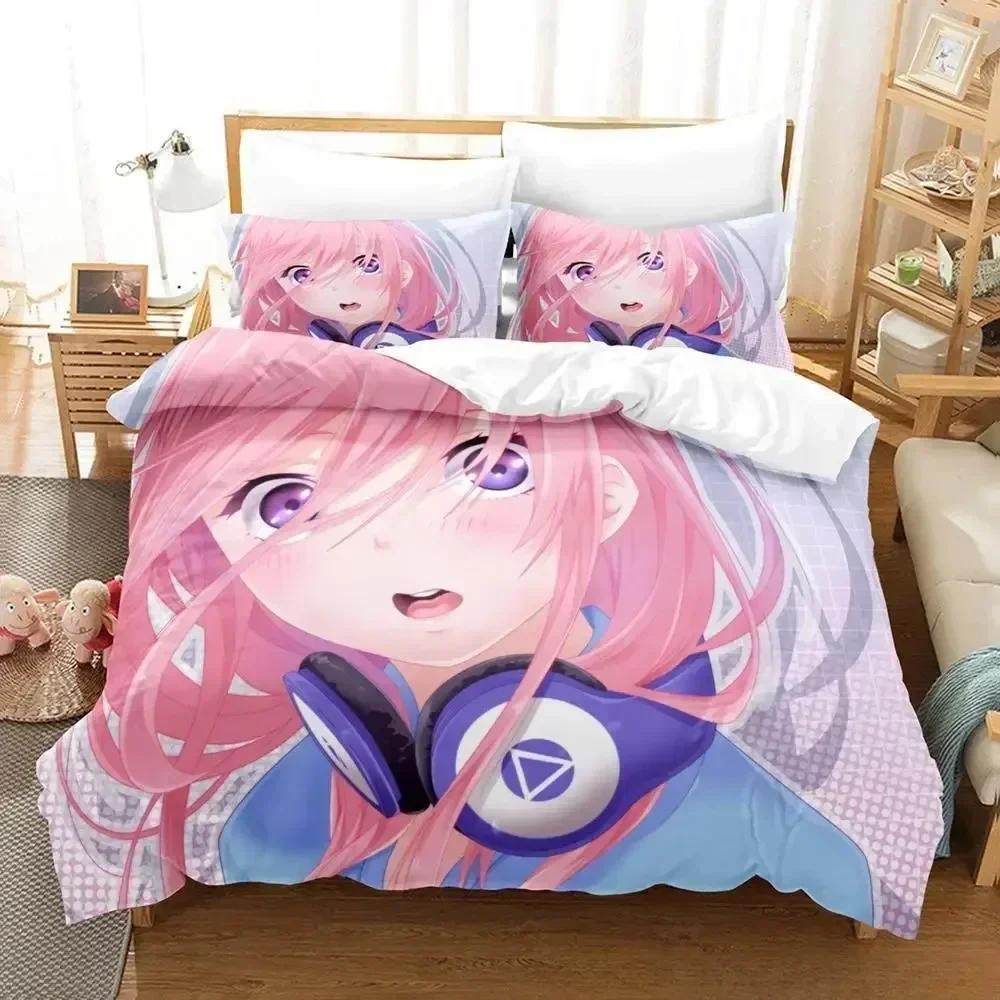 The Quintessential Quintuplets Комплект постельного белья Single Twin Full Queen King Size Комплект постельного белья Aldult Kid Bedroom Пододеяльники 3D Аниме