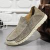 Fashion Comfortable Slip On Loafers Men Outdoor Handmade Leather Men's Shoes Casual Anti-slip Wearable Driving Shoes Flats Walking Shoes