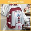 Angel Pattern Stitch School Backpack Anime Design Schoolbag Large Capacity Bag