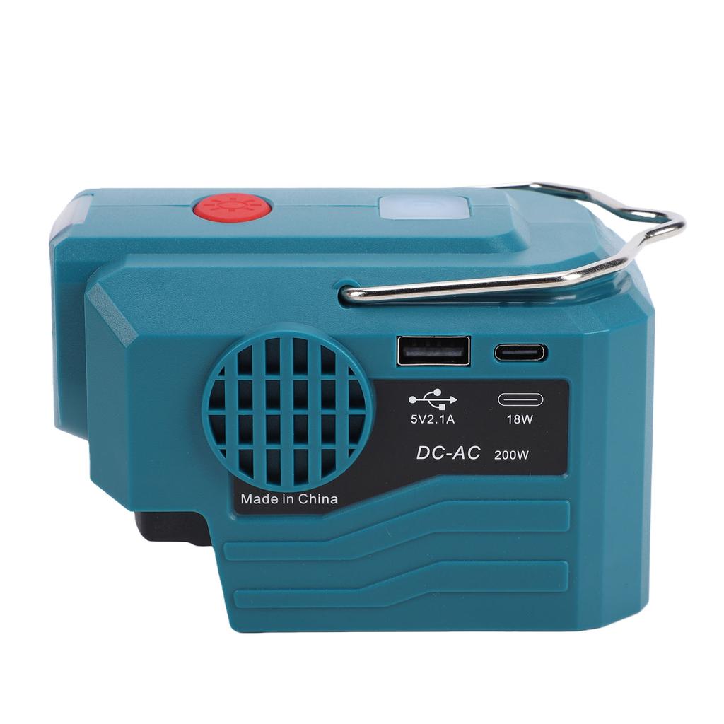 Автомобильный инвертор питания для Makita DC18V в AC110V 200 Вт, портативный преобразователь с модифицированной синусоидой, со светодиодным индикатором, USB