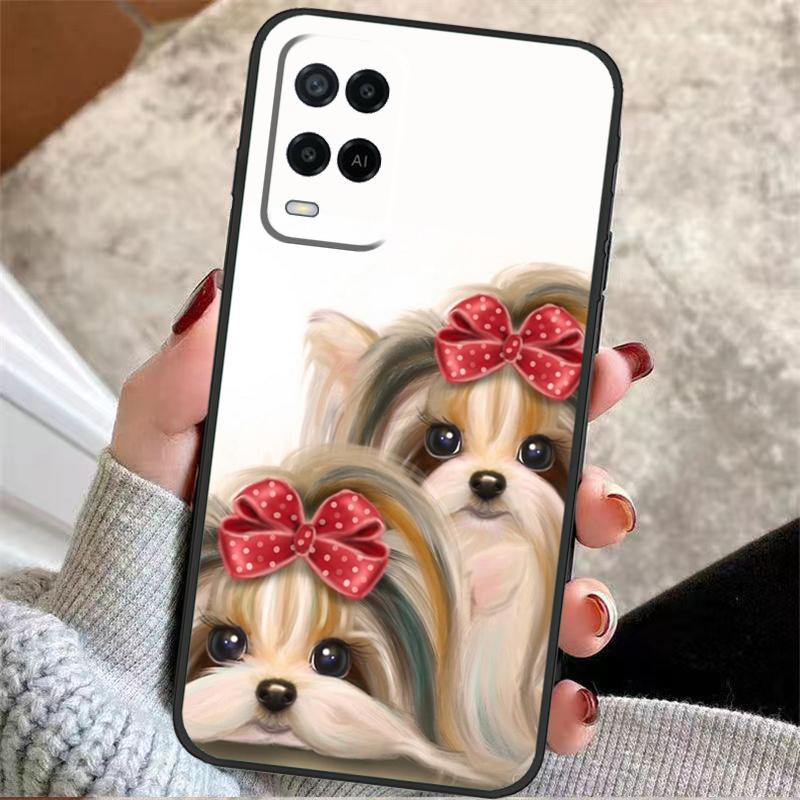 Чехол для Oppo A40 A16 A76 A96 A60 A98 A58 A78 A18 A38 A80 A77 A57 A17 A74 A54 A94 A15 A5 Pro с Йоркширским Терьером