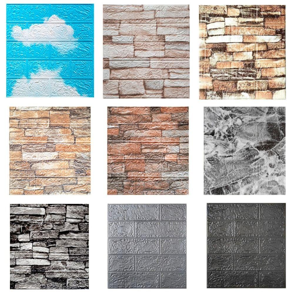 Водонепроницаемые 3D наклейки на стену под кирпич, самоклеящиеся, ретро, декоративные, сделай сам, маслостойкие, самоклеящиеся обои-панели