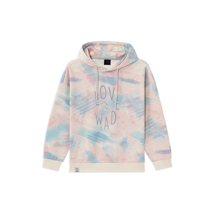 Li Ning Wade Series Cotton Candy Loose Casual Sports Hoodie Unisex толстовки Pink Blue AWDRG59-1