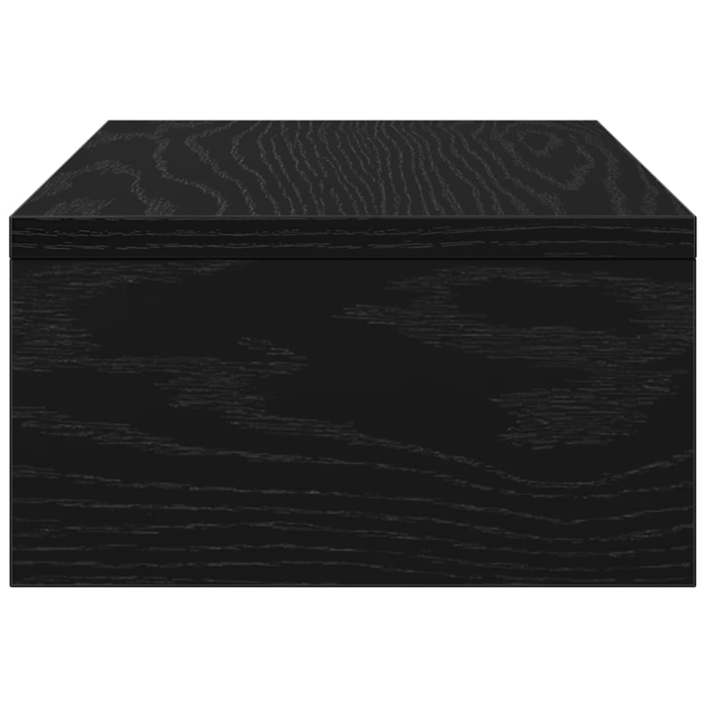 Monitor Stand in Black Oak Finish 42 x 24 x 13 cm Engineered Wood