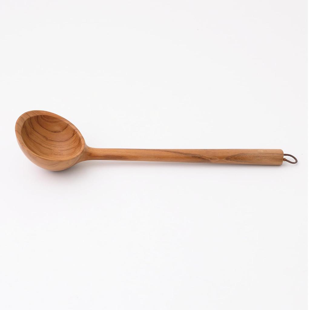 ChaBatree Wooden Ladle Ladle 30cm Teak Wood Kitchen Tool Limpid