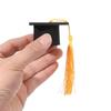 6Pcs Wine Bottle Decoration Tassels Bachelor Cap Doctoral Cap Top Hat Mini Graduation Hat