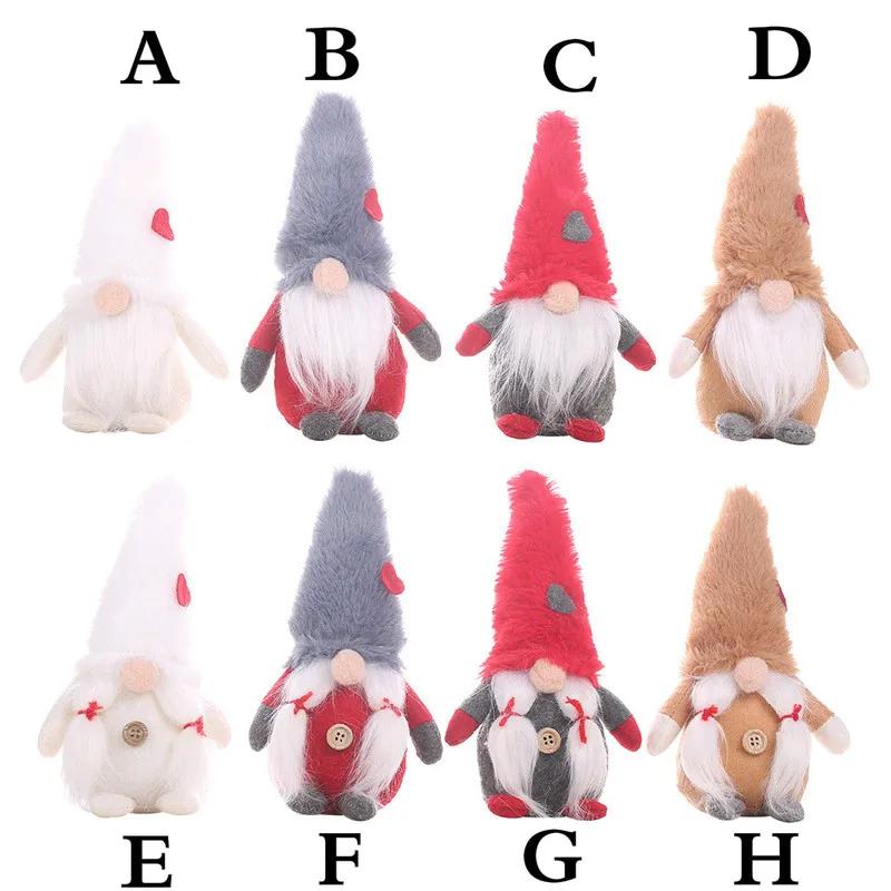 Creative Christmas Ornament Plush Faceless Moustache Doll Home Decoration Accessories for Living Room
